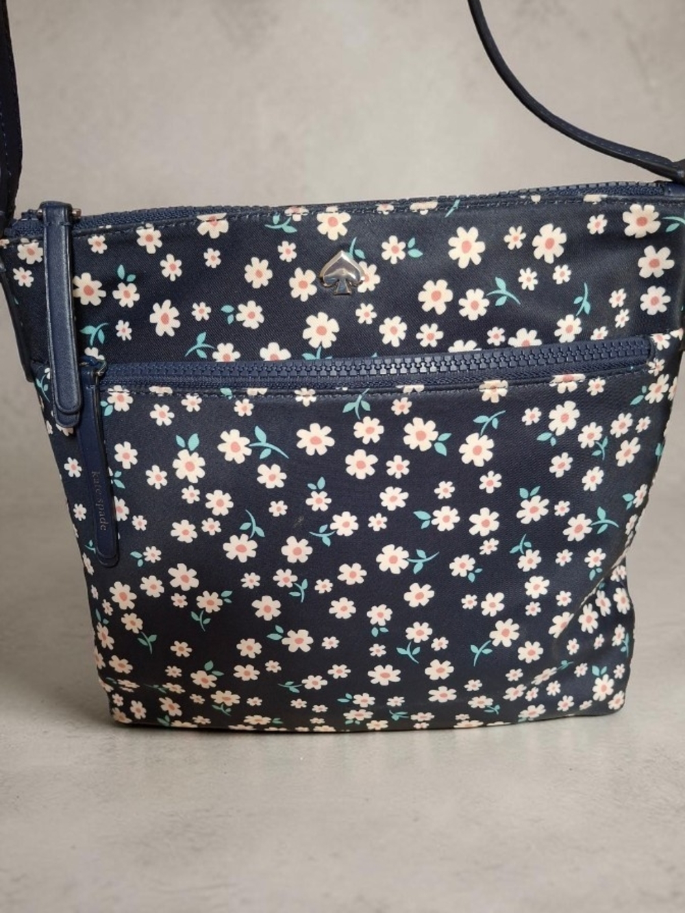 kate spade New York Navy Floral Crossbody Bag 9.5x9